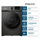  Lavarropas Carga Frontal 11Kg Philco Dark Gray 