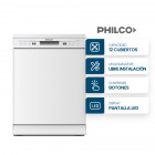Lavavajillas 12 Cubiertos Blanco Philco