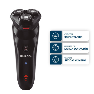 Afeitadora Electric Shaver Lithium Cabezal Flotante Philco