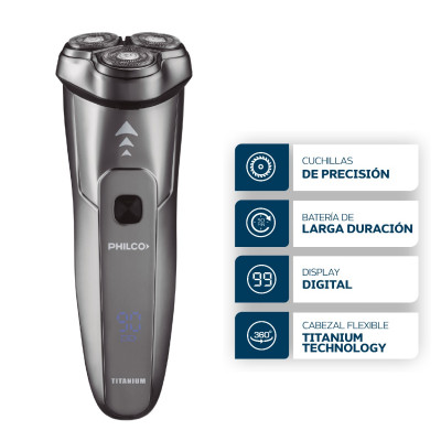 Afeitadora Electrica Titanium Cabezal 360 Philco