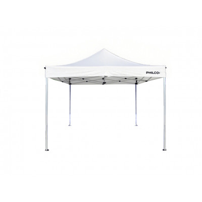 Gazebo Philco 3x3 Mts Sin Paredes De Exterior Blanco Aluminio