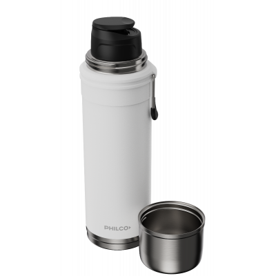 Termo Philco De Acero Inoxidable 650ml Blanco Con Pico Cebador
