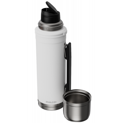 Termo Philco De Acero Inoxidable 1l Blanco Con Pico Cebador