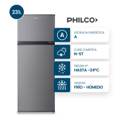 Heladera Philco Cycle Defrost 231L Inox