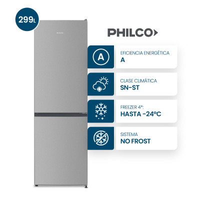 Heladera Combi Philco 299L No Frost Inox