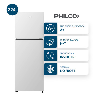 Heladera Top Mount Philco No Frost 324L Inverter Blanca