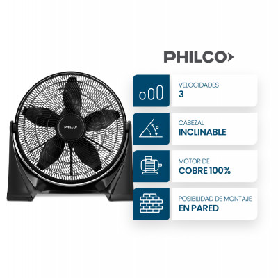 Ventilador Turbo 20 Pulgadas 50W Philco