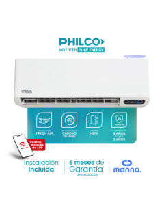 Aire Acondicionado Philco Inverter 3354Fg 3900W Pure Energy INSTALACIÓN INCLUÍDA