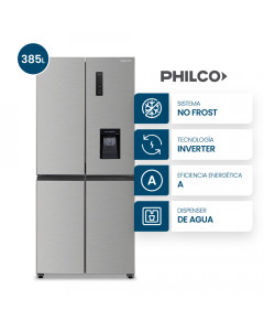 Heladera Philco Side by Side Cross Door Slim 4 Puertas No Frost 385L Inox - PHSB470XD2